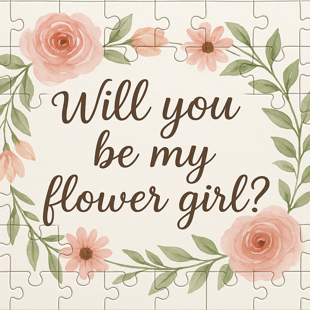 The Most Adorable Way to Ask: A Will You Be My Flower Girl? Puzzle Proposal