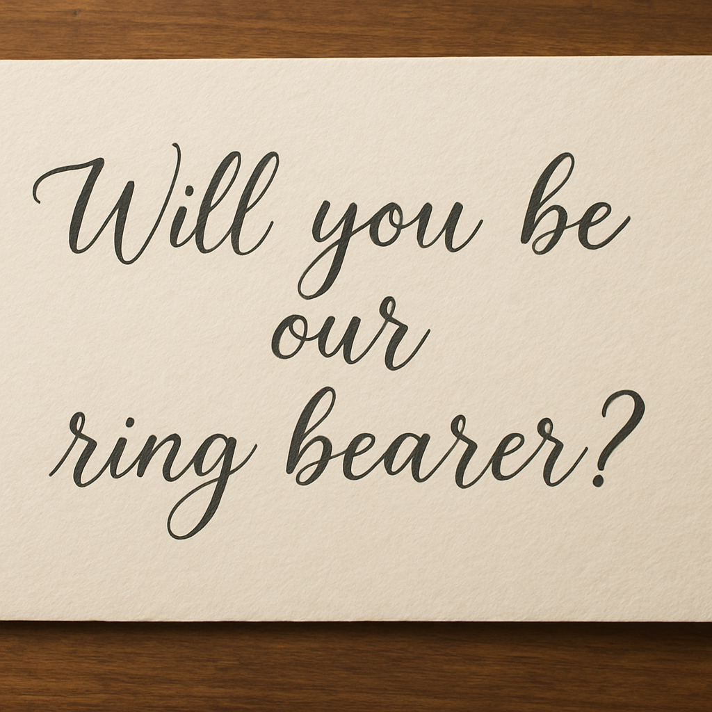 The Perfect Ring Bearer Proposal: How to Ask Will You Be Our Ring Bearer with a Special Gift