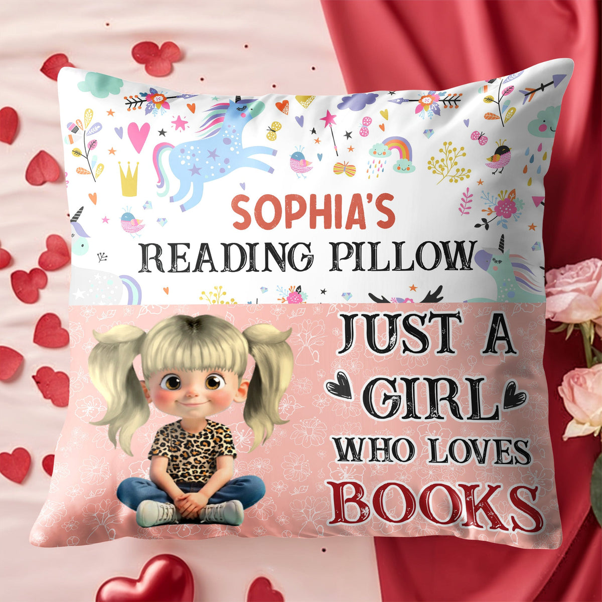 Just A Girl Who Loves Books Pillow
