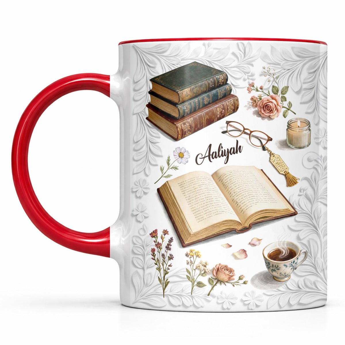 A Cozy Moment With Books And Flowers