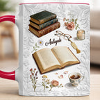 A Cozy Moment With Books And Flowers