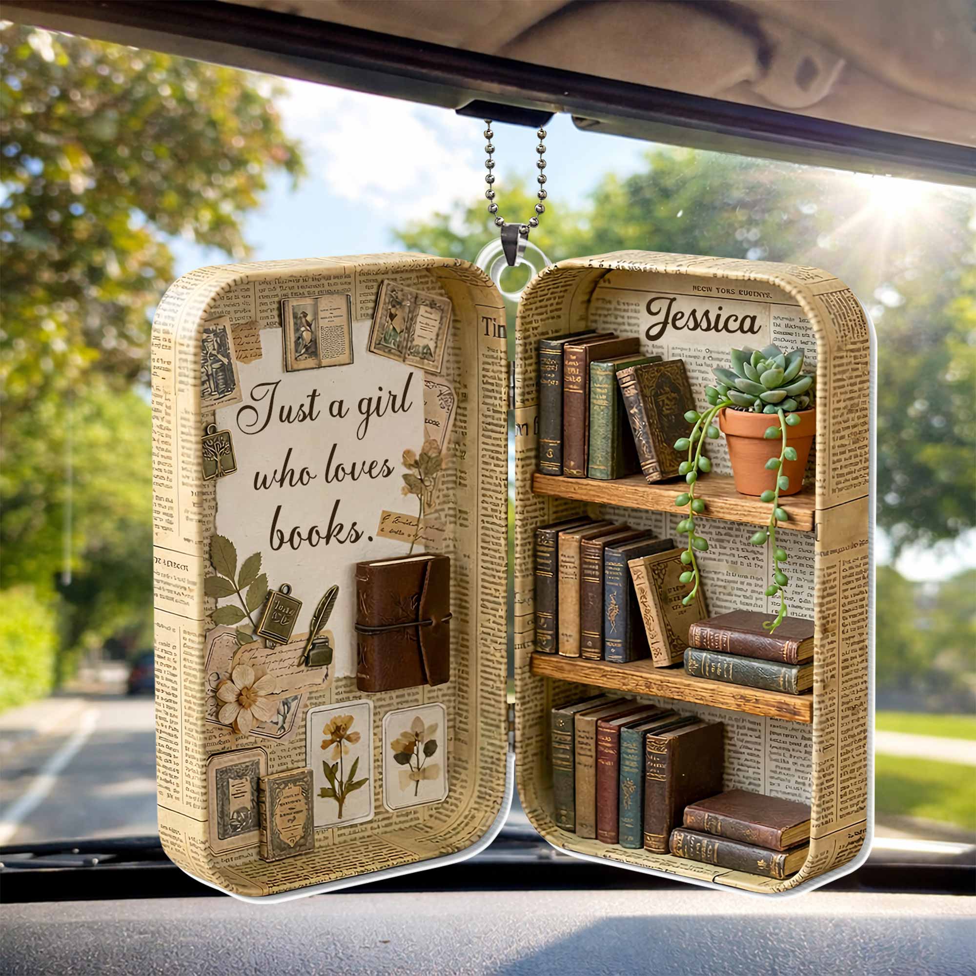 Just A Girl Who Loves Books Vintage Library Suitcase And Bookshelf