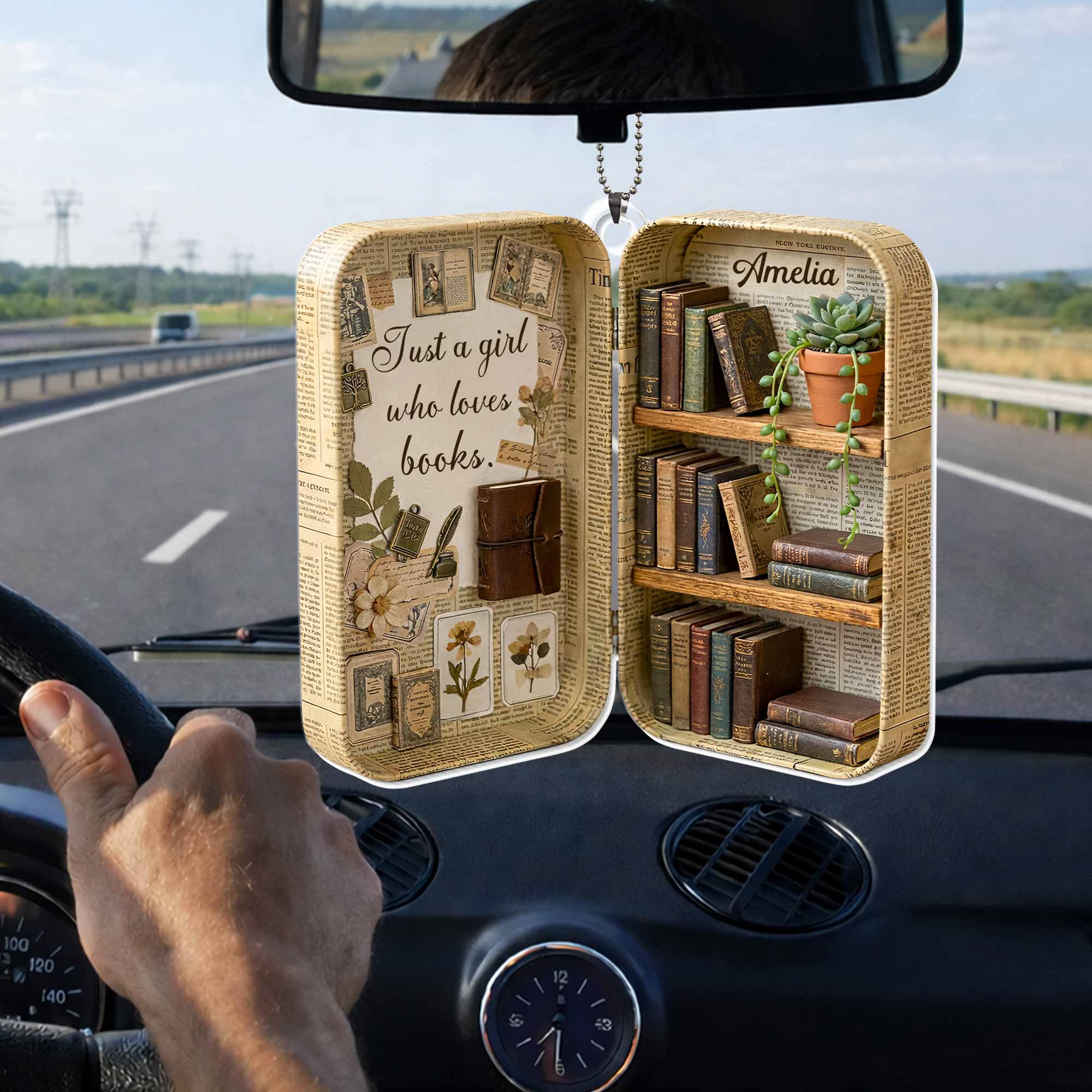 Just A Girl Who Loves Books Vintage Library Suitcase And Bookshelf