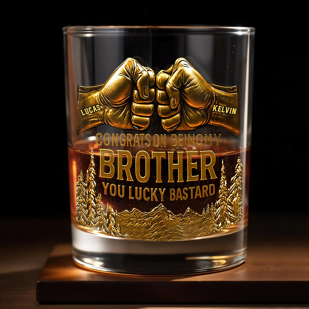 Congrats On Being My Brother, Fist Bump And Mountains Design