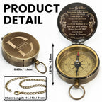 To My Brother There Is No Better Friend Monogram Floral Compass - Personalized Engraved Brass Compass - BRT030_ECPASS