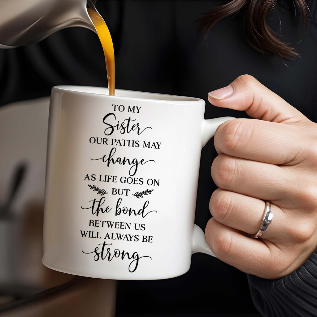 Always Sisters Strong Bond Floral Sister Mug