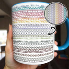 A Ray Of Sunshine On A Cloudy Day Colorful Design - Personalized Custom Accent Mug - BST149_AMUG