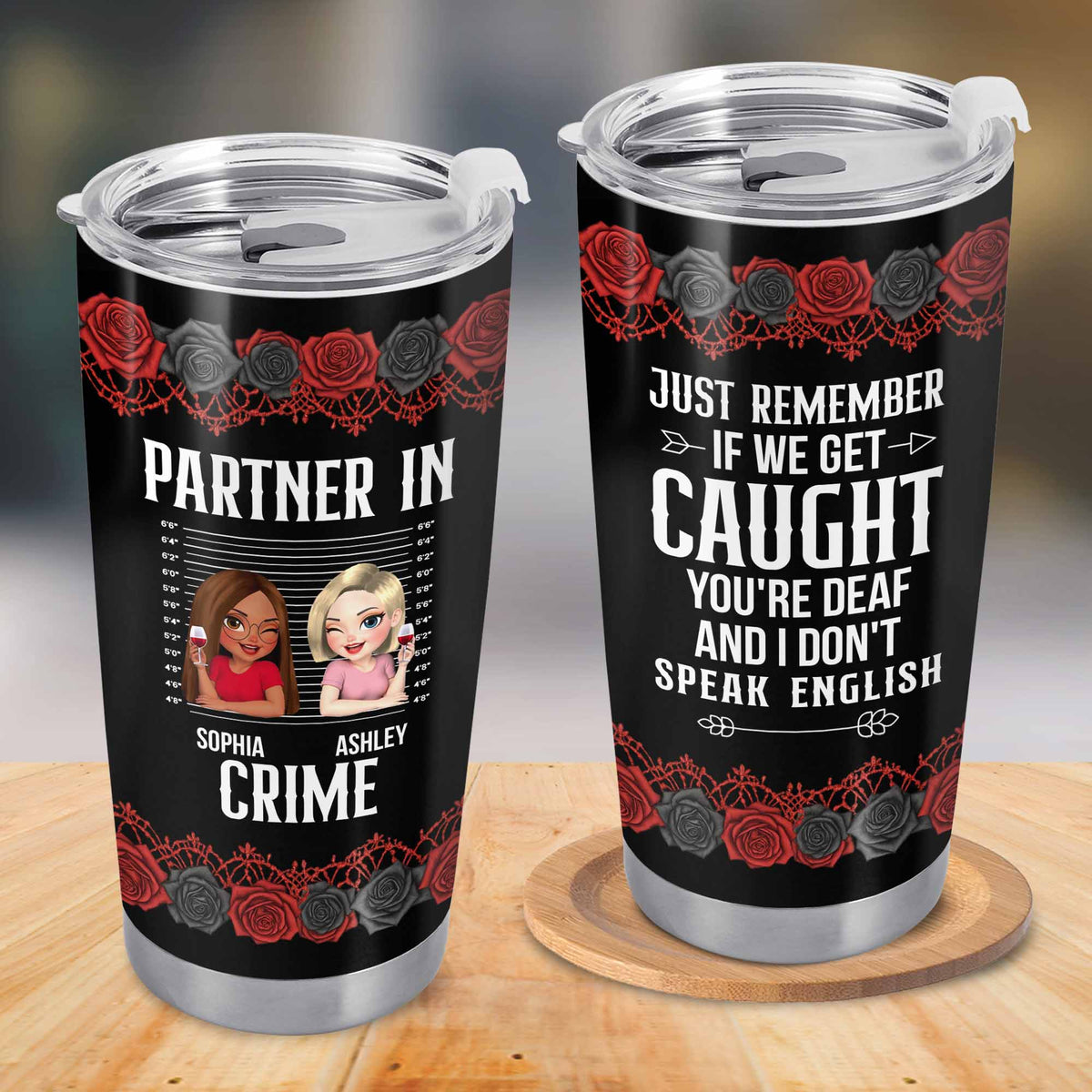Just Remember If We Get Caught, Red Roses, Cartoon Avatars