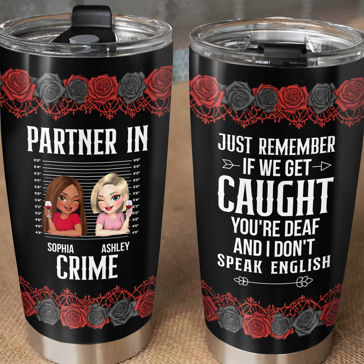 Just Remember If We Get Caught, Red Roses, Cartoon Avatars