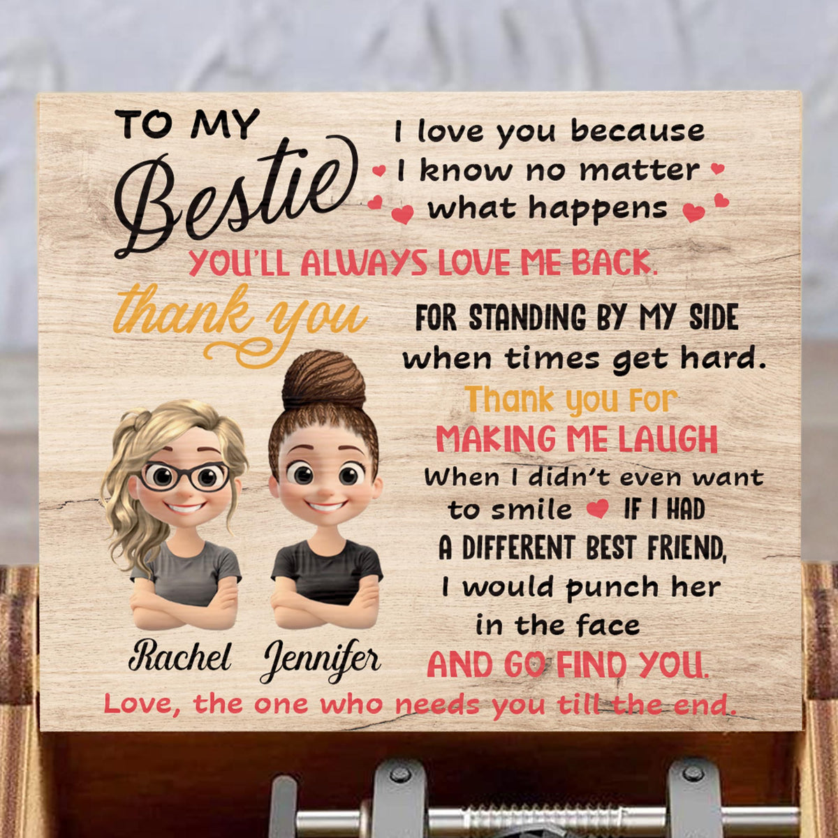 To My Bestie, Thank You For Standing By My Side
