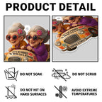 Let's Be Friends 'Til We're Old and Bonkers, Cartoon Elderly Women And Retro Car