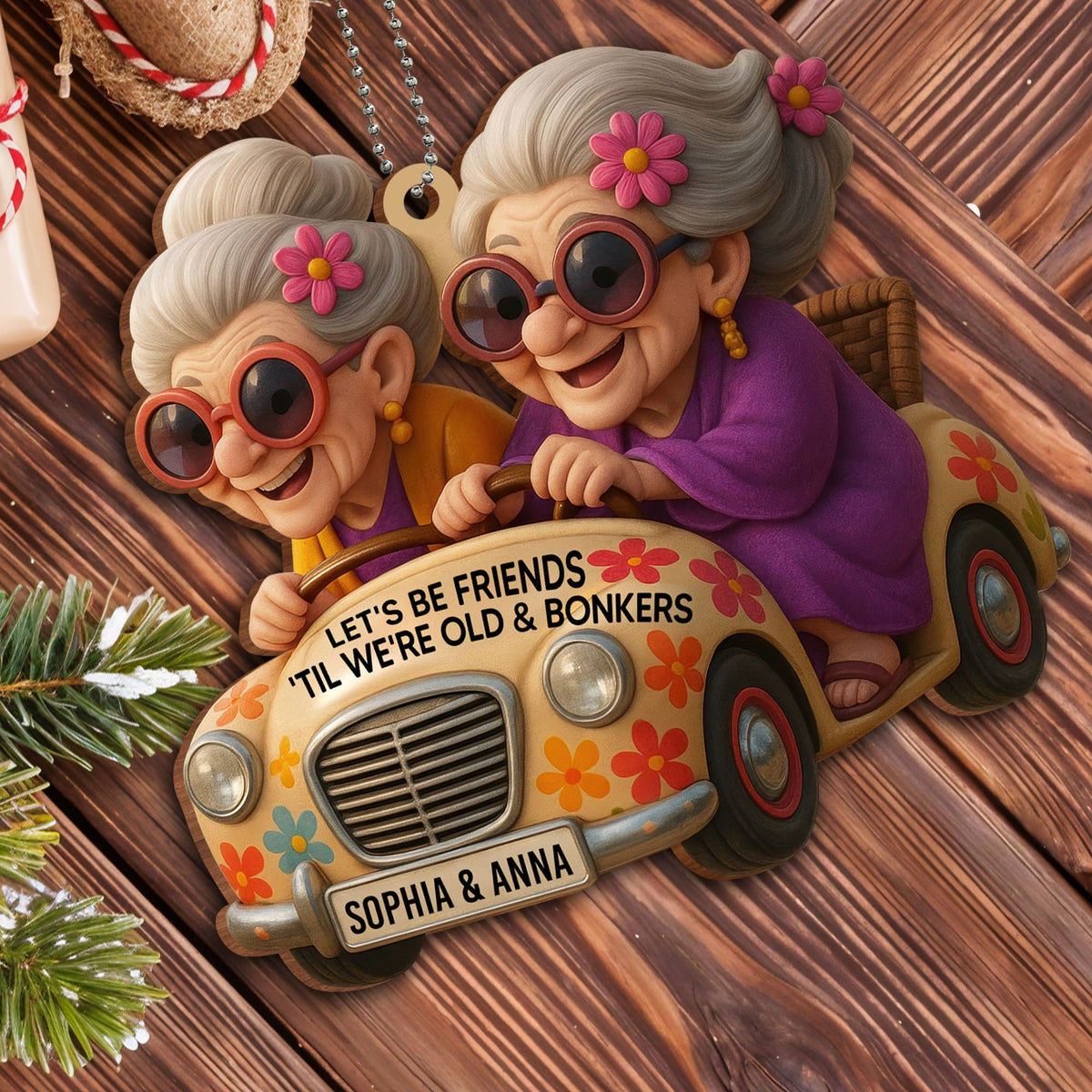 Let's Be Friends 'Til We're Old And Bonkers, Car and Flowers