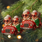 Let's Be Friends 'Til We're Old & Bonkers, Elderly Women In Red Car