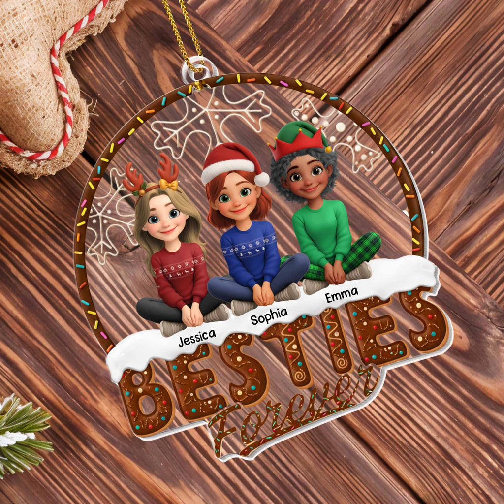 Sisters Forever With Sister Figures And Christmas Hats