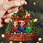 Not Sisters By Blood But Sisters By Heart, Christmas Tree And Presents