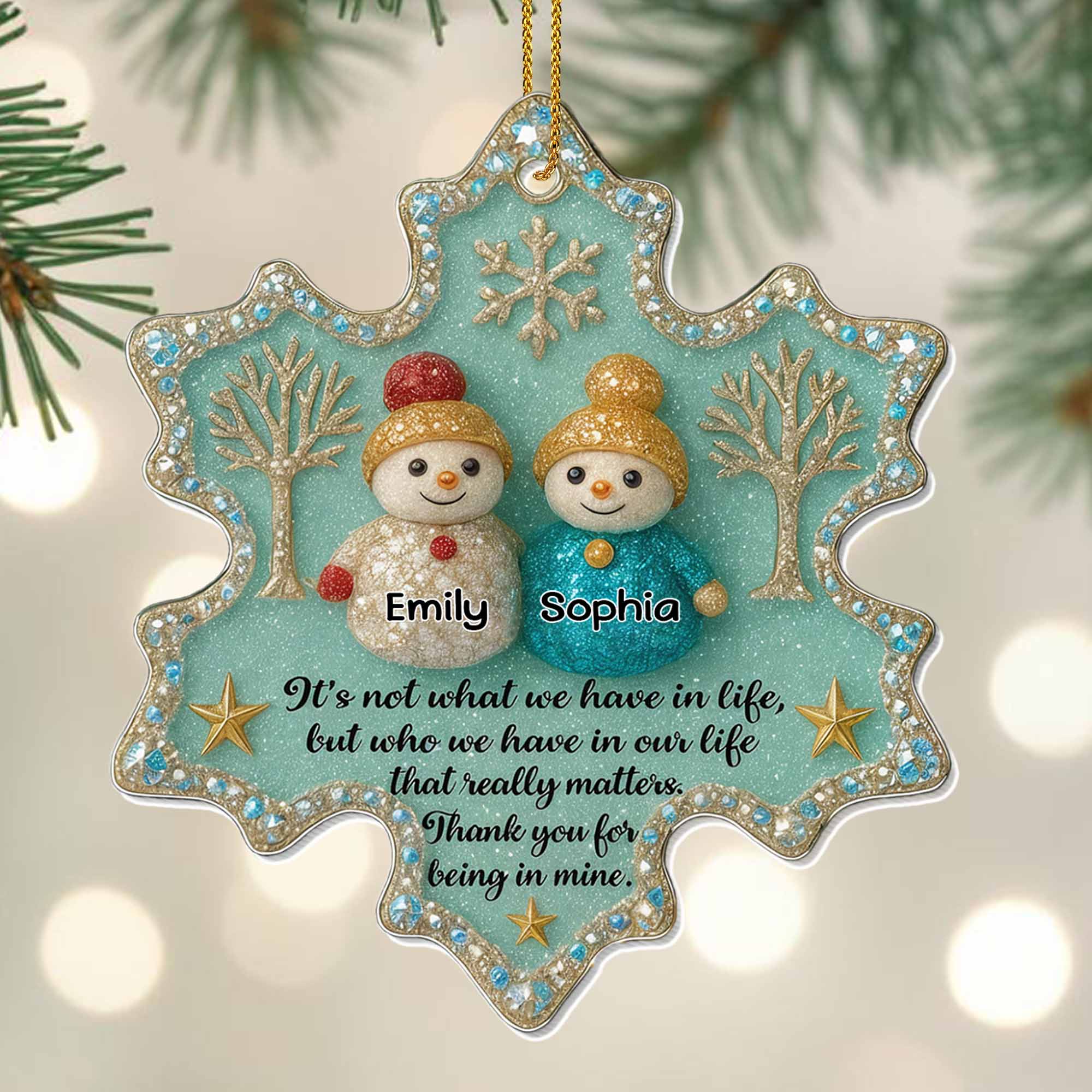Thank You For Being In Mine, Snowmen And Tree