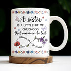 A Sister Is A Little Bit Of Childhood With Flowers And Butterfly