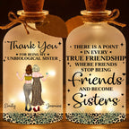 Thank You For Being My Unbiological Sister Best Friends With Leopard Print