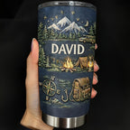 A Journey Awaits, Mountains and Campfire