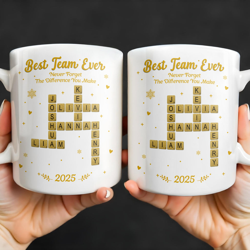 Best Team Ever For Office Members With Scrabble Design