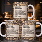 Cluster F❤️ck Fixer Leopard Print Mug