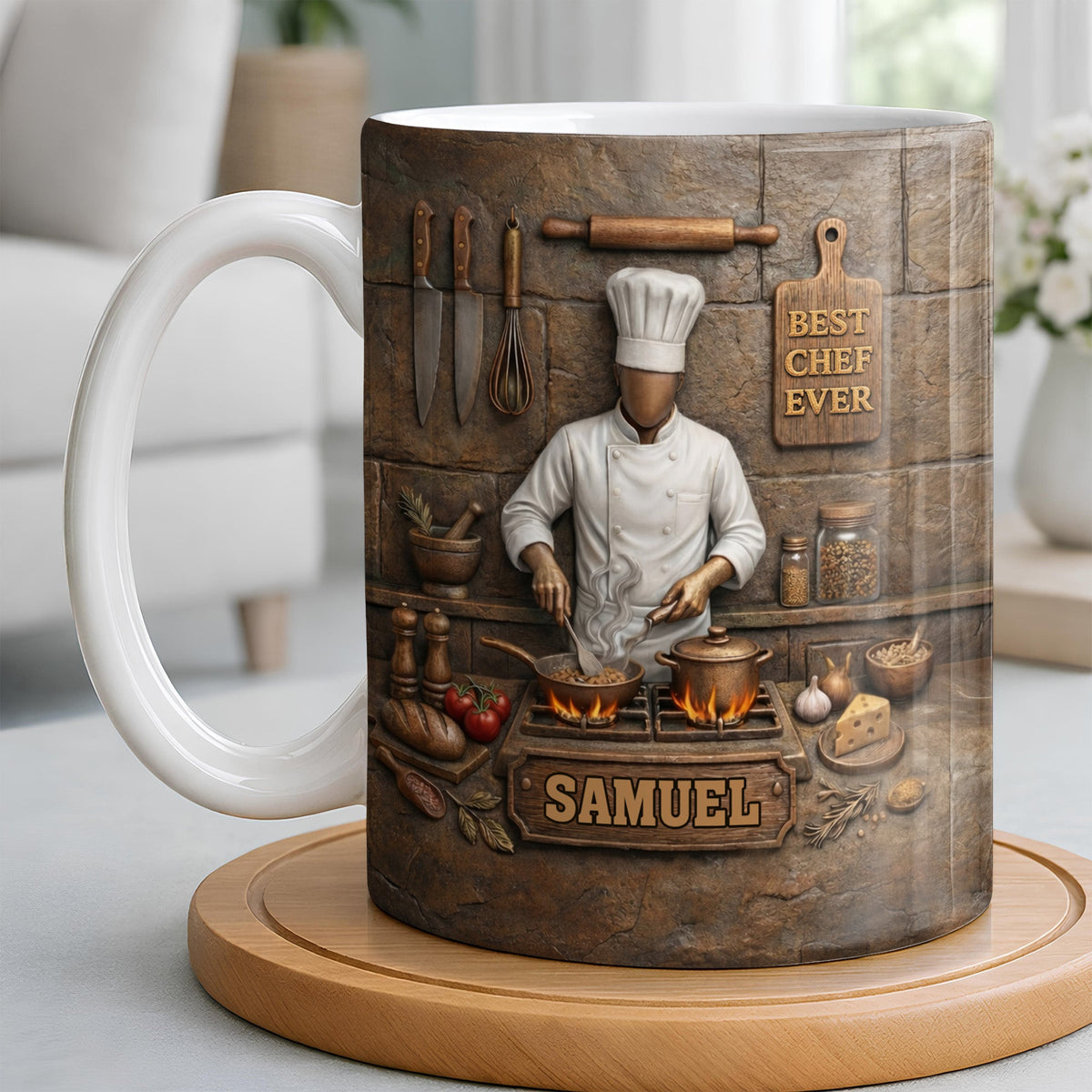 Best Chef Ever With Kitchen Tools And Cooking Stove