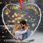 Our First Christmas Married Heart Ornament