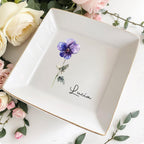 Elegant Floral Design Jewelry Dish