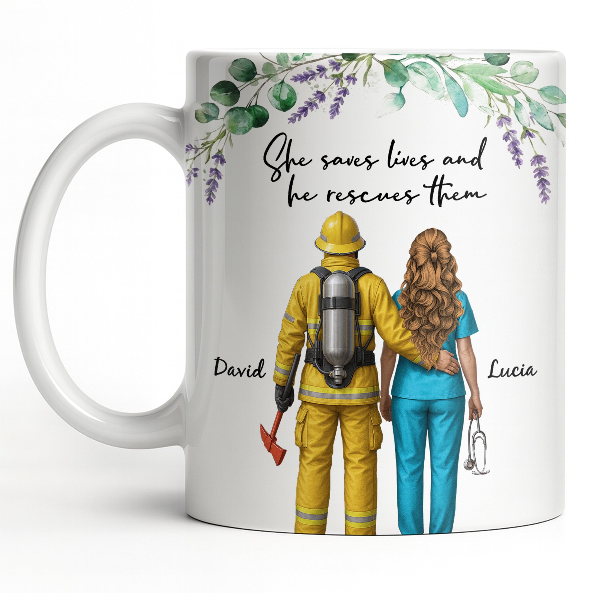 She Saves Lives And He Rescues Them, Featuring Firefighter And Nurse