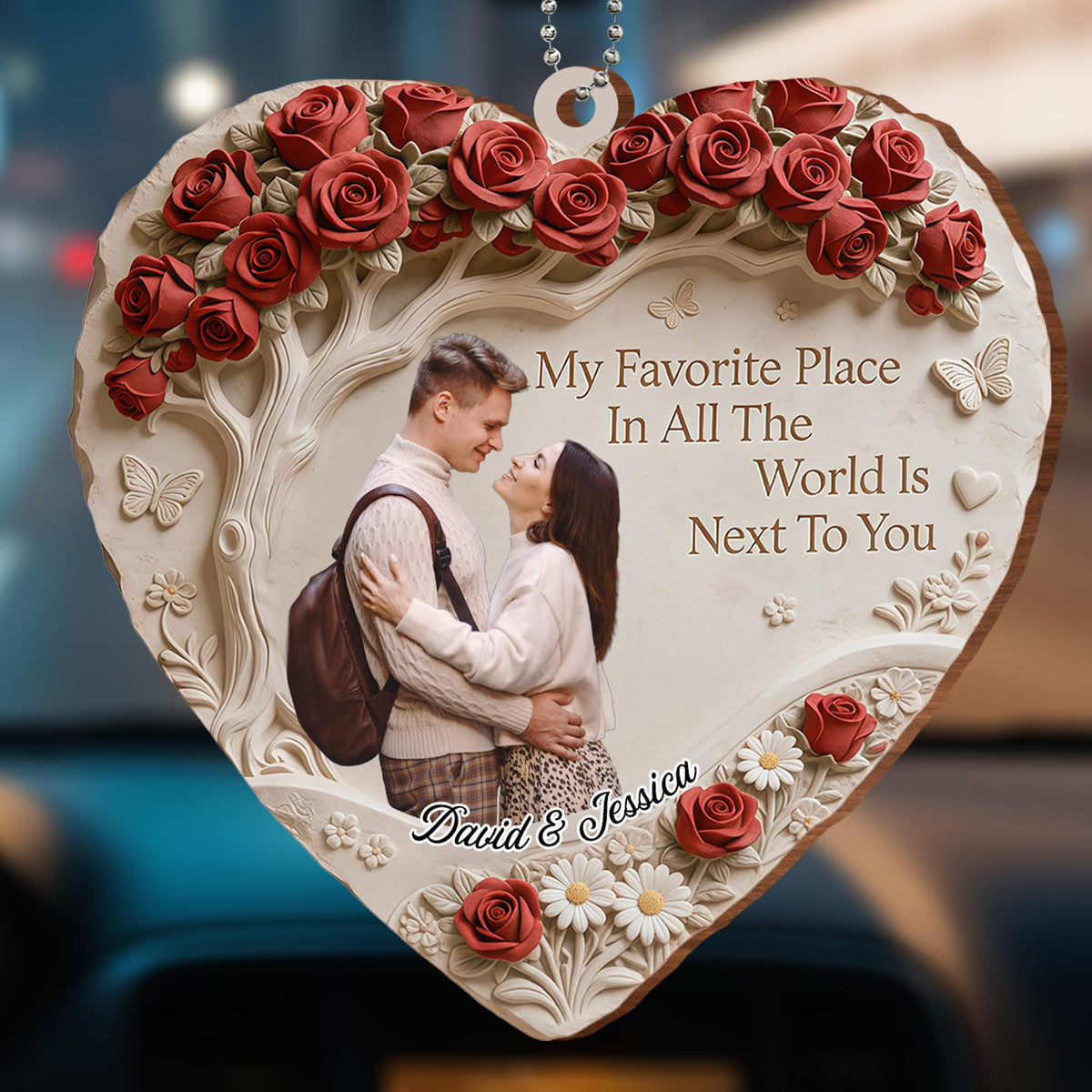 My Favorite Place Is Next To You With Roses And Butterflies
