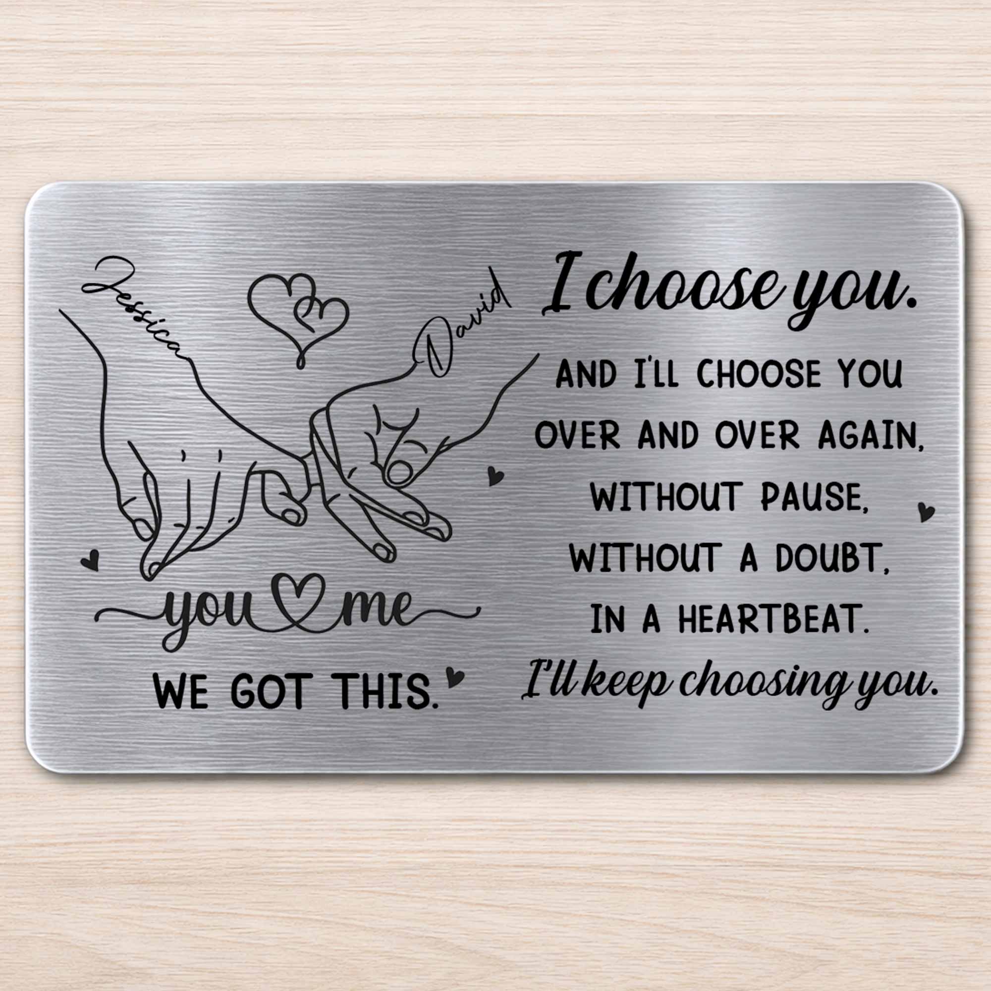 I Choose You Over And Over, Heart And Holding Hands