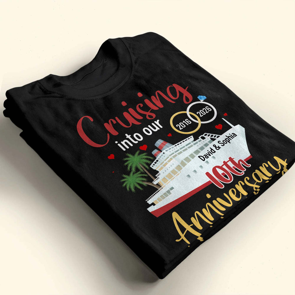 Cruising Into Our 40th Anniversary With Cruise Ship And Palm Trees