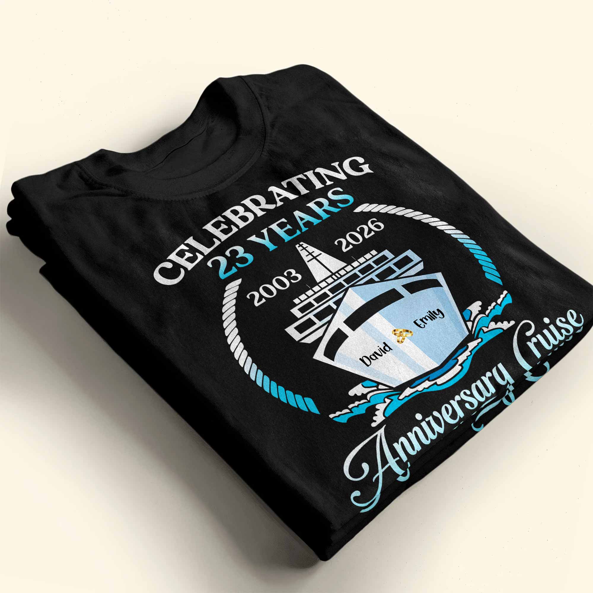 Celebrating 23 Years Anniversary Cruise With Waves and Rope