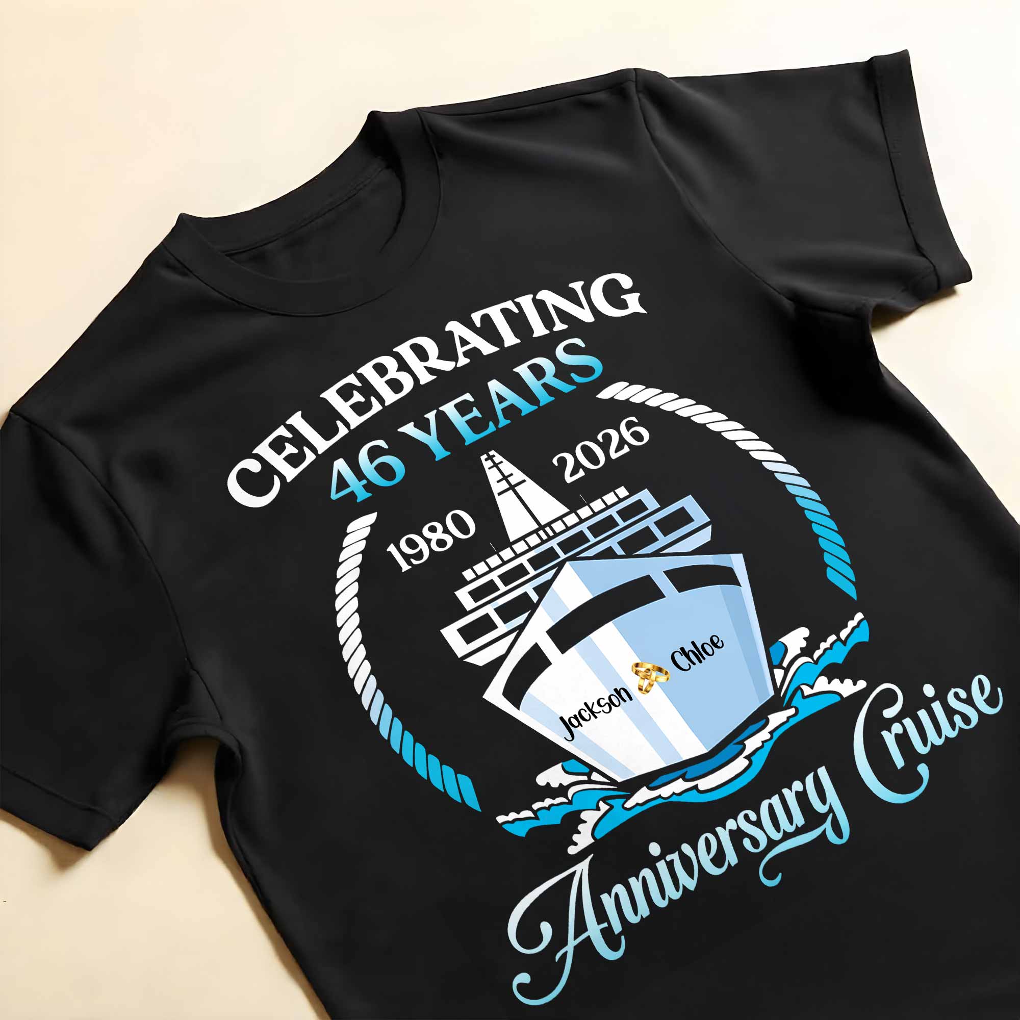 Celebrating 23 Years Anniversary Cruise With Waves and Rope