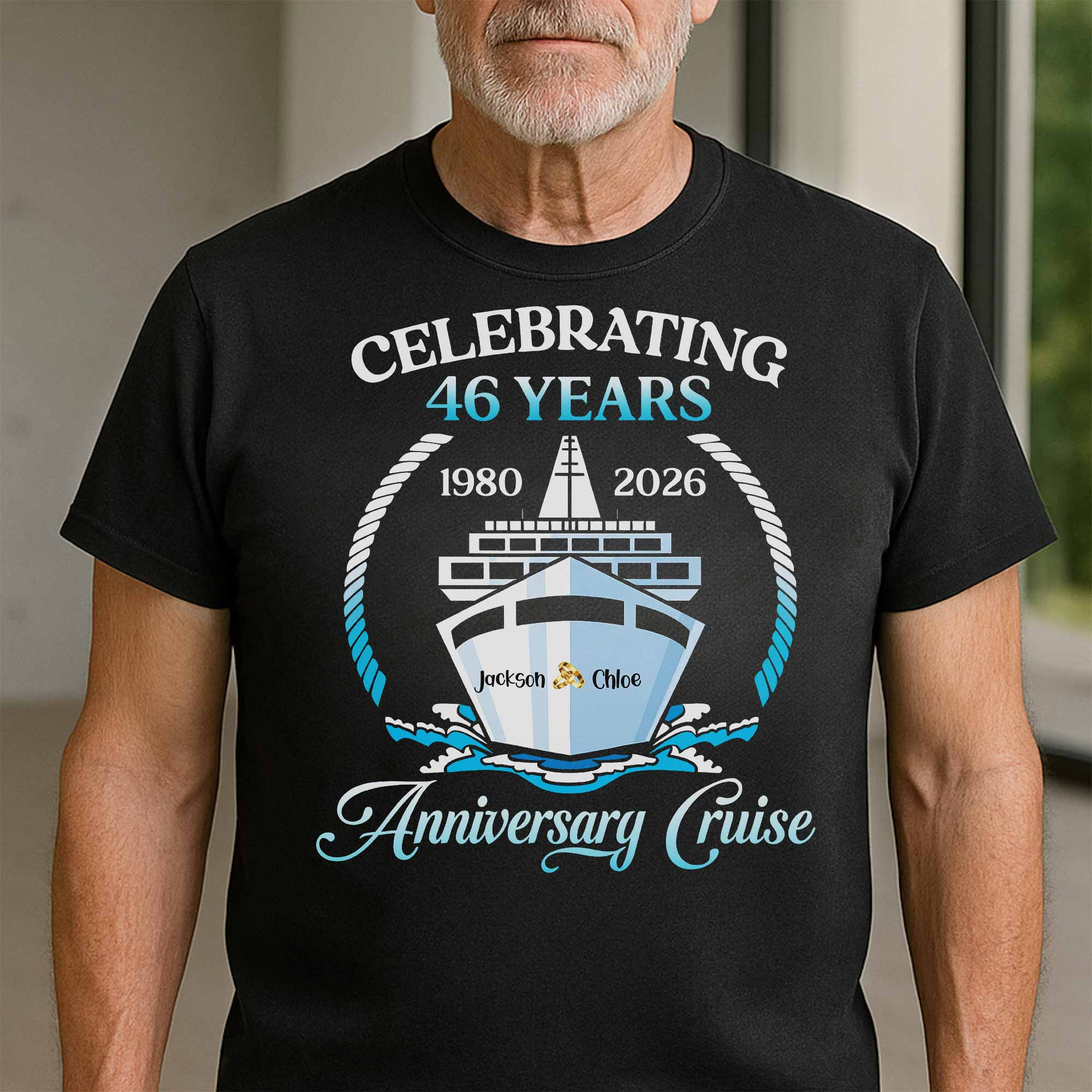 Celebrating 23 Years Anniversary Cruise With Waves and Rope