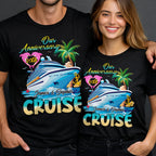 Our Anniversary Cruise with Palm Trees and Ocean