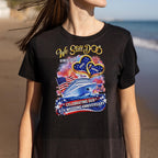 We Still Do Wedding Anniversary Cruise Ship With American Flag And Hearts - Personalized Custom Unisex T-shirt, Hoodie - CPL1412_BBAS