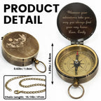 Wherever Your Adventures Take You Holding Hands Mountain Forest Scene - Personalized Engraved Brass Compass - CPL1413_ECPASS