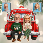 Together Since [Custom Year], Christmas Red Truck Ornament