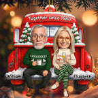 Together Since [Custom Year], Christmas Red Truck Ornament