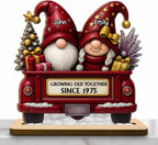 Growing Old Together Since, Gnomes On Holiday Bus