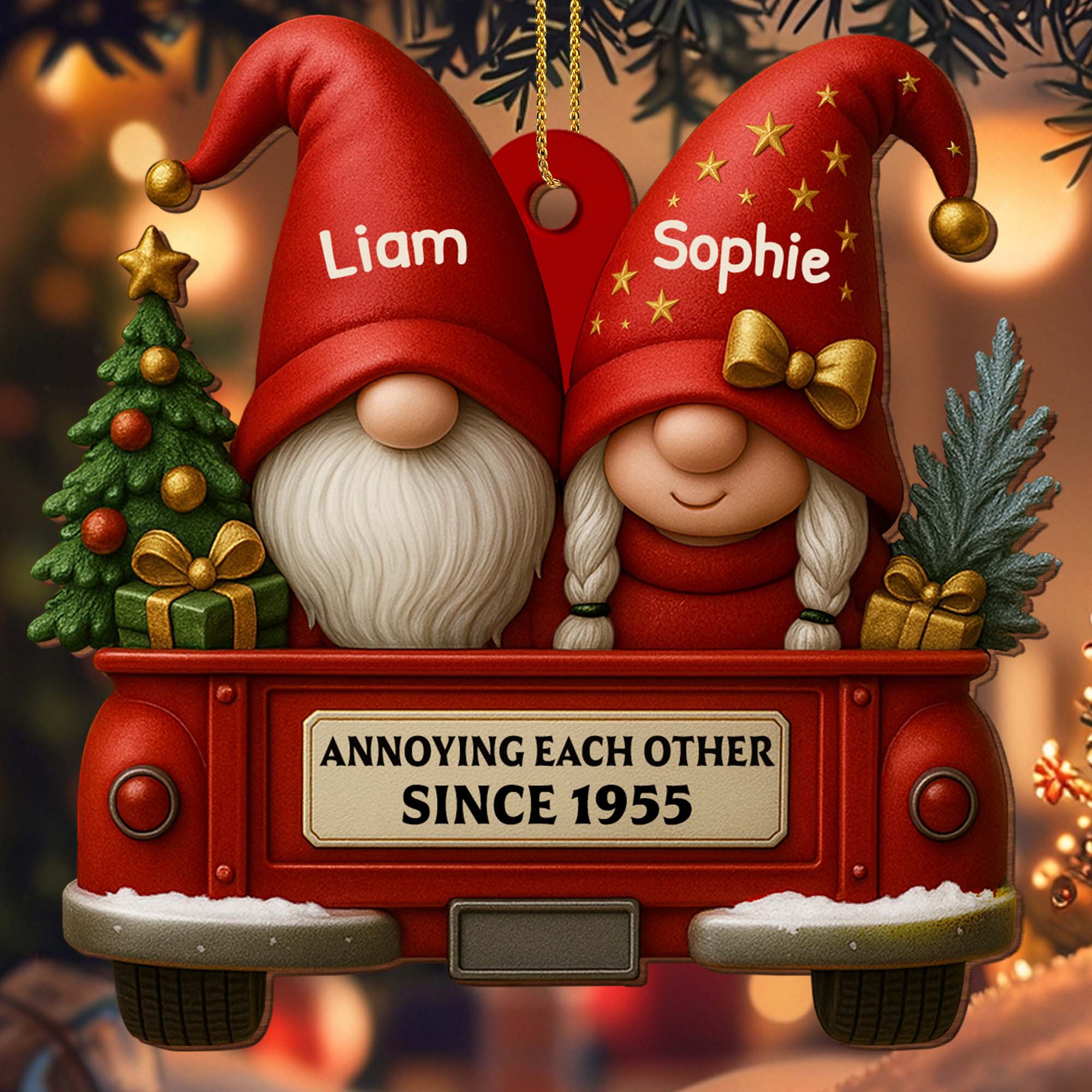 Annoying Each Other Since, Gnomes And Vintage Truck