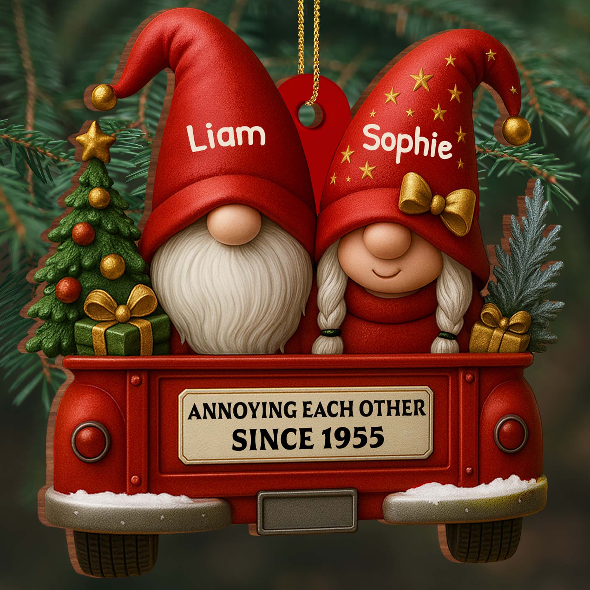 Annoying Each Other Since, Gnomes And Vintage Truck