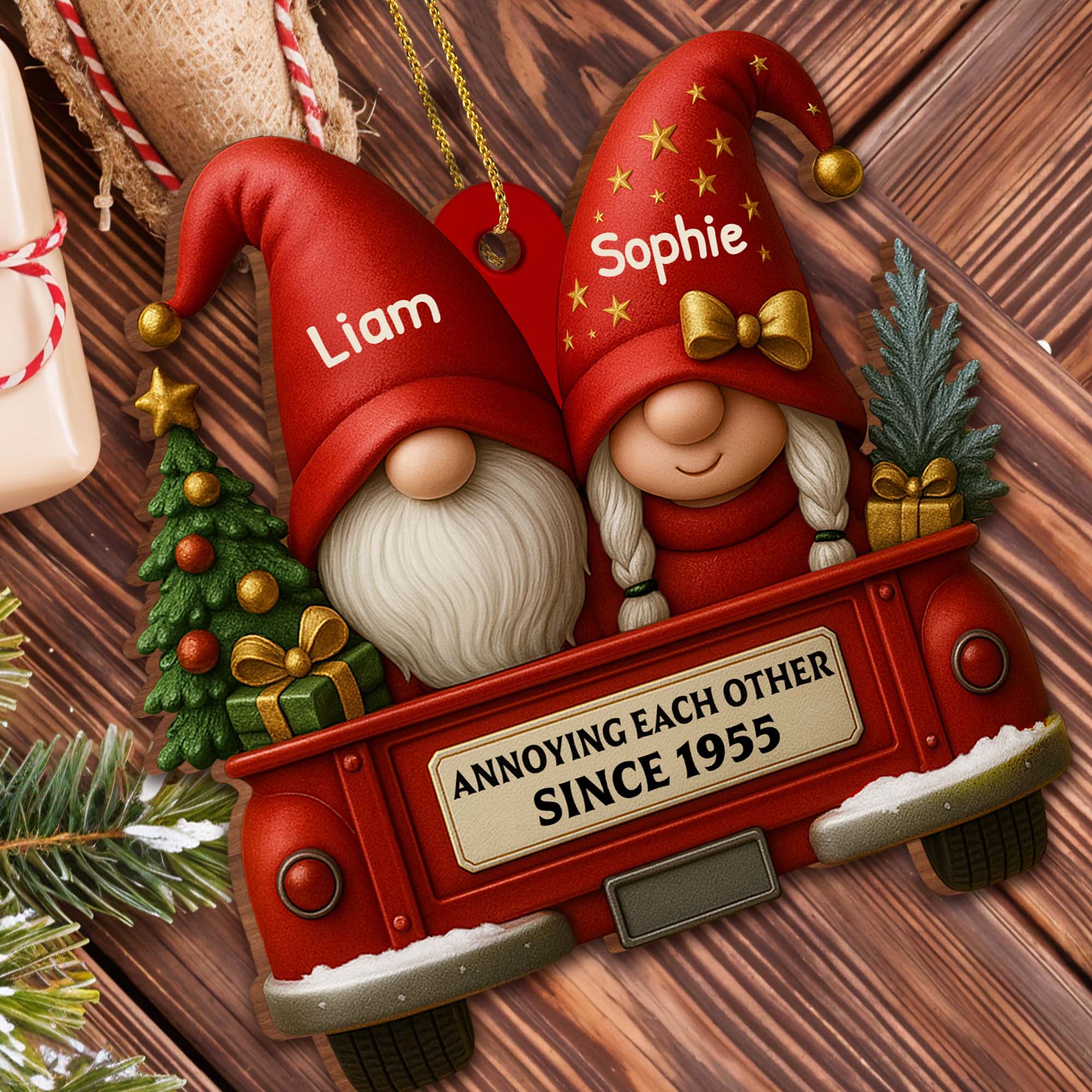 Annoying Each Other Since, Gnomes And Vintage Truck