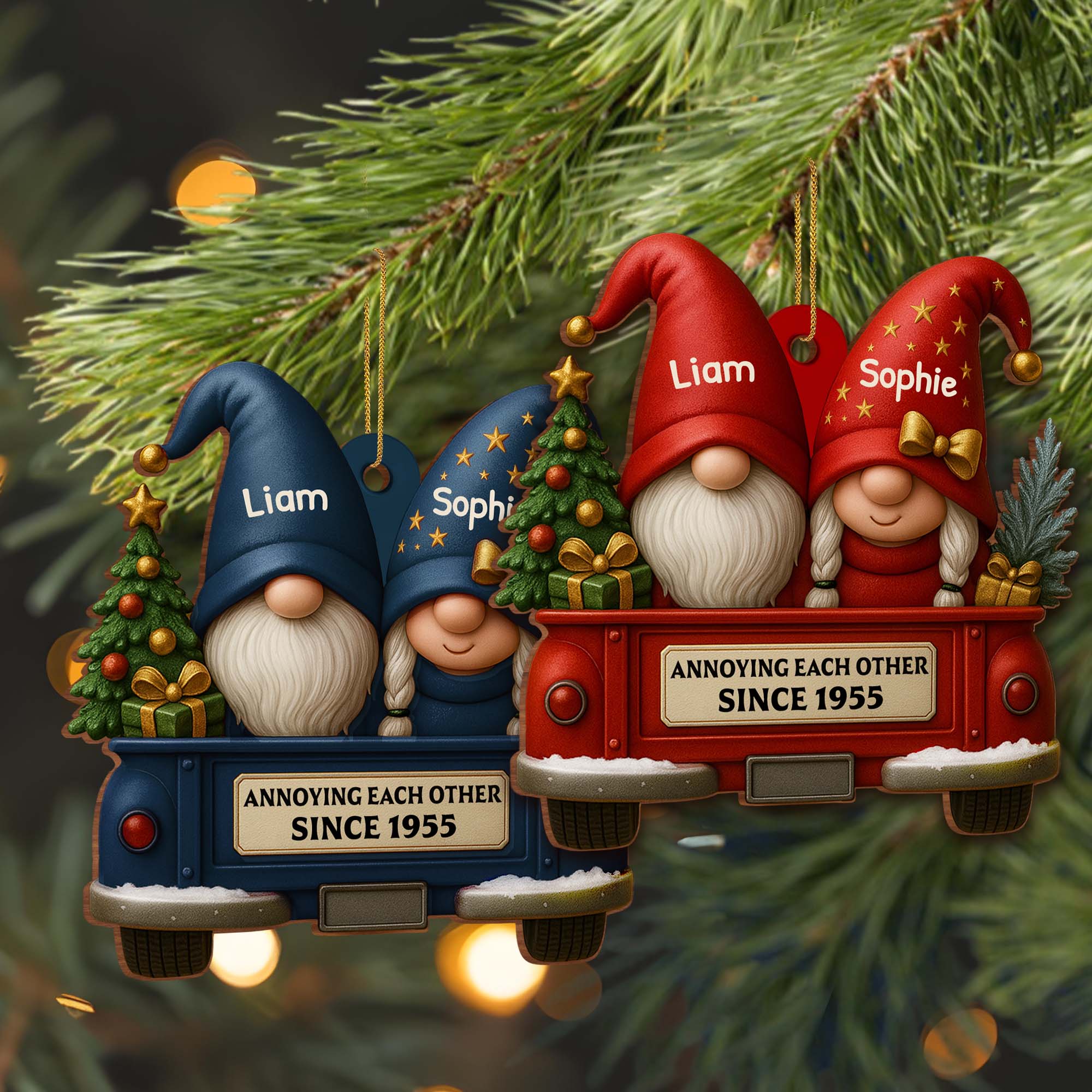 Annoying Each Other Since, Gnomes And Vintage Truck