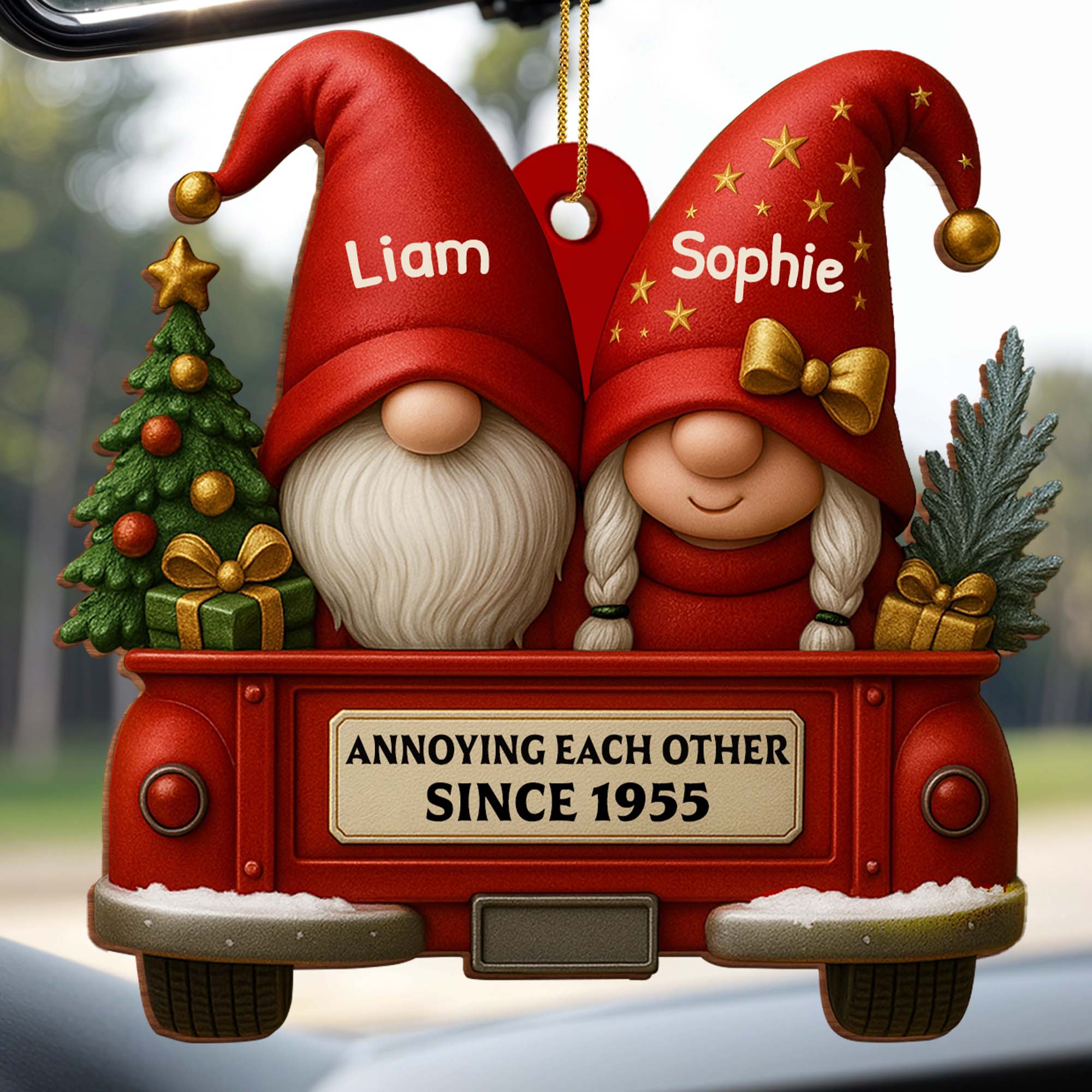 Annoying Each Other Since, Gnomes And Vintage Truck