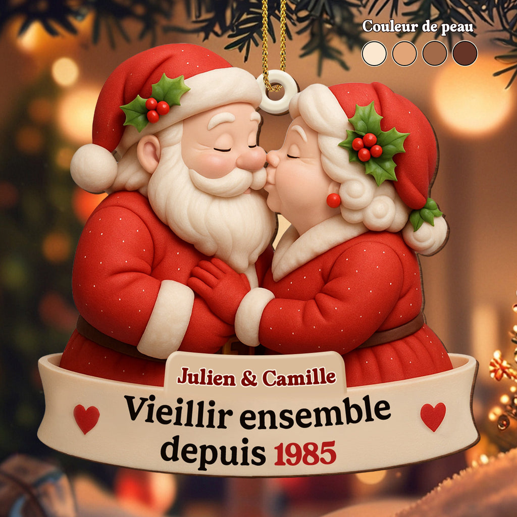 Growing Old Together Santa And Mrs. Claus Ornament