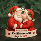 Growing Old Together Santa And Mrs. Claus Ornament