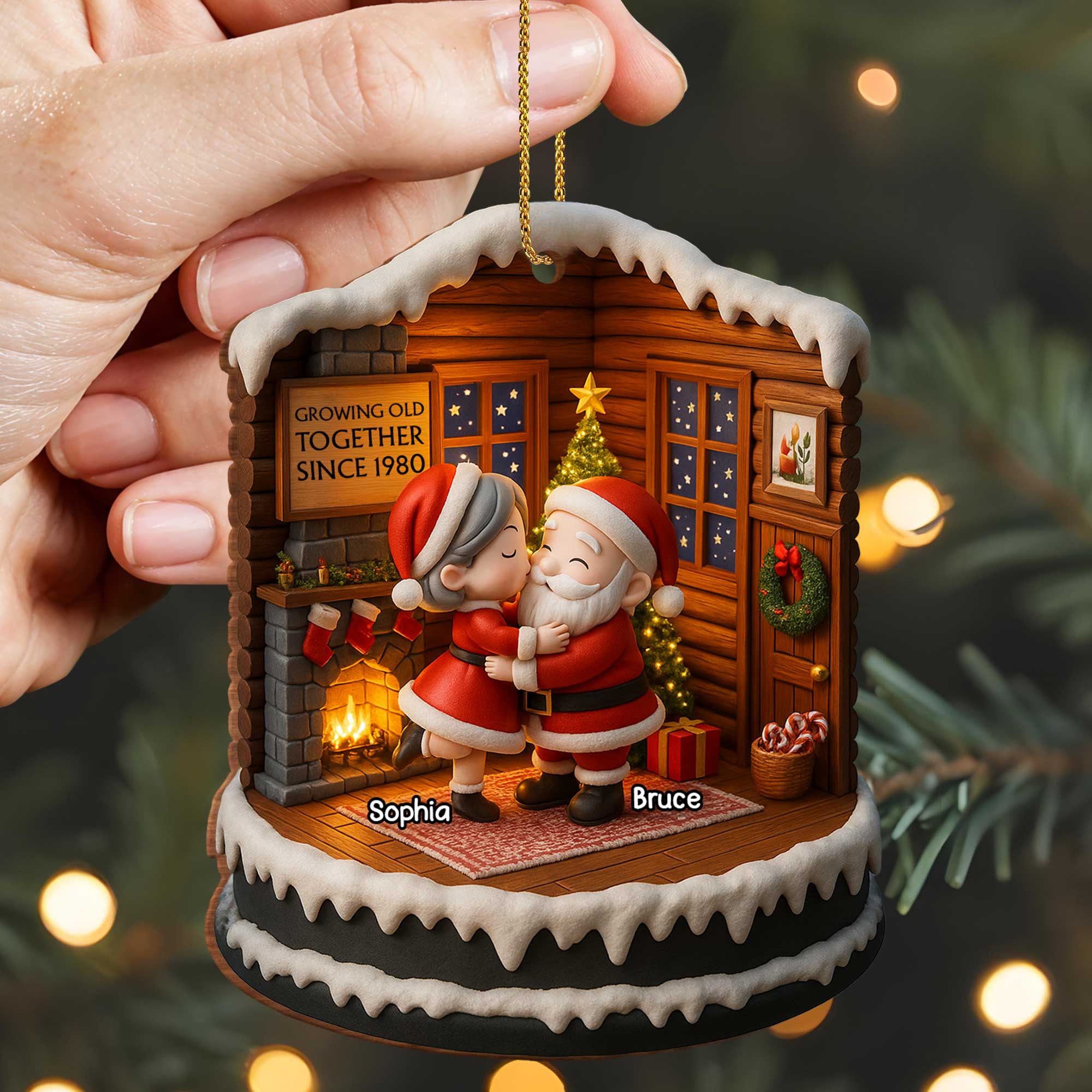 Growing Old Together Since, Santa Claus And Christmas Tree