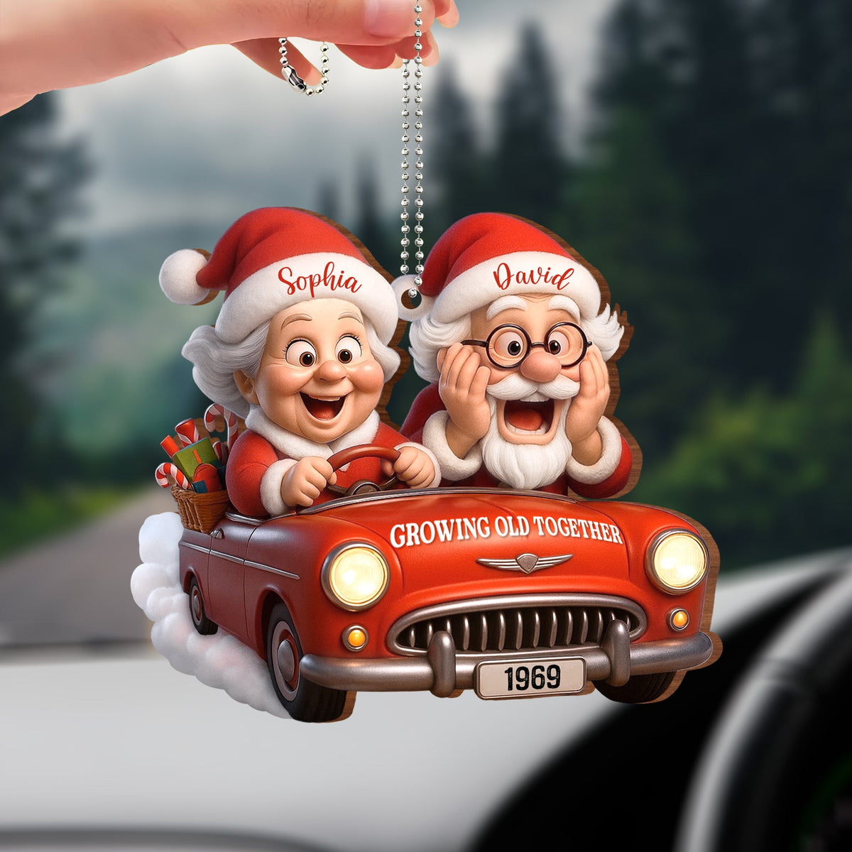 Growing Old Together, Santa Claus In Vintage Car